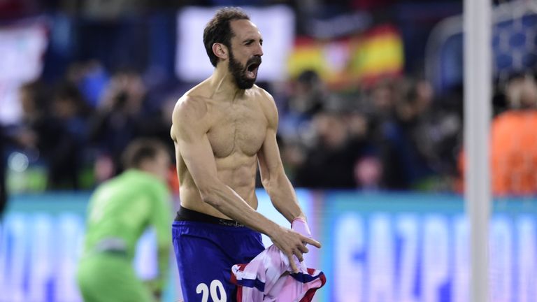Juanfran runs off in celebration after converted from 12 yards to seal an 8-7 success