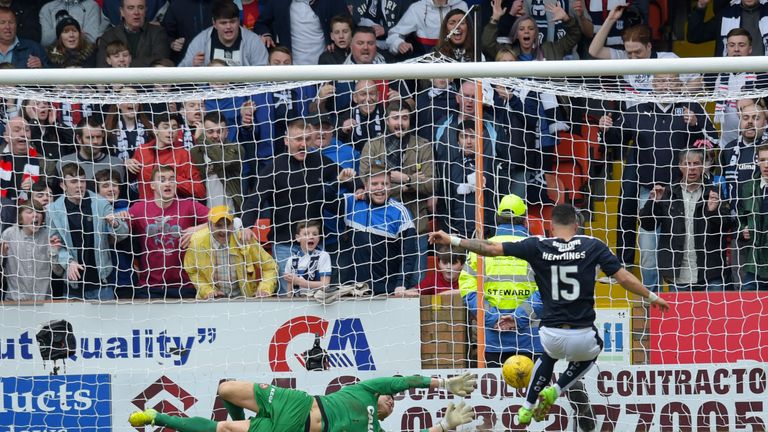 Dundee's Kane Hemmings scores his second goal