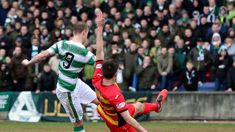 Leigh Griffiths scores late in the first half for Celtic