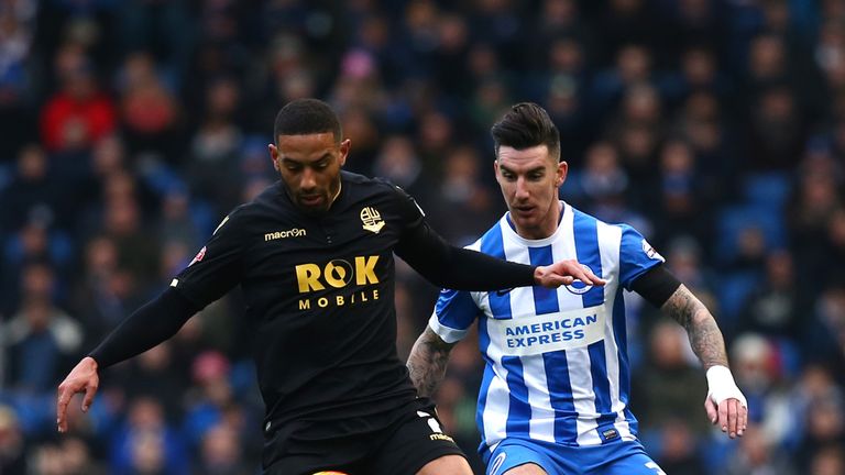 Liam Ridgewell (R) was on loan at Brighton during the off-season, and could see himself returning to play in England one day