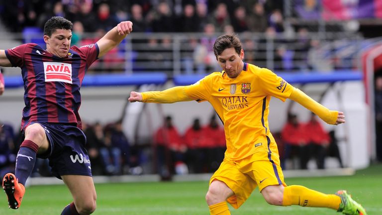 Lionel Messi scores for Barcelona