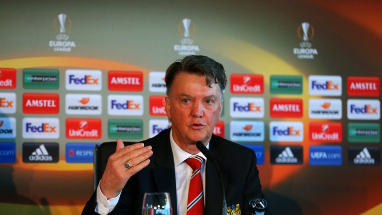 Louis van Gaal faces the media ahead of Manchester United's game with Liverpool