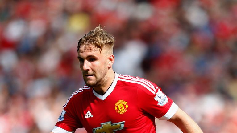 MANCHESTER, ENGLAND - AUGUST 22:  Luke Shaw of Manchester United in action during the Barclays Premier League match between Manchester United and Newcastle