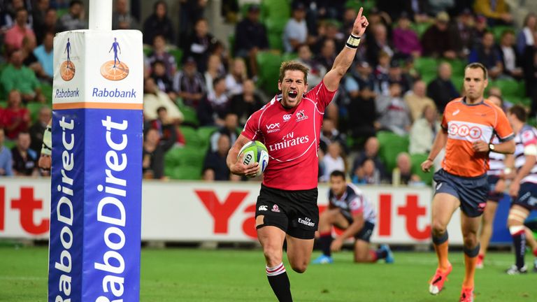Boshoff scores a try against Melbourne in Super Rugby last year