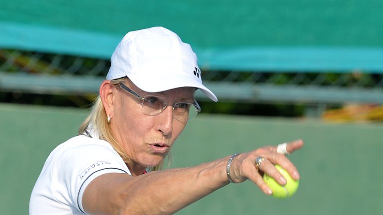 Former US tennis player Martina Navratilova 