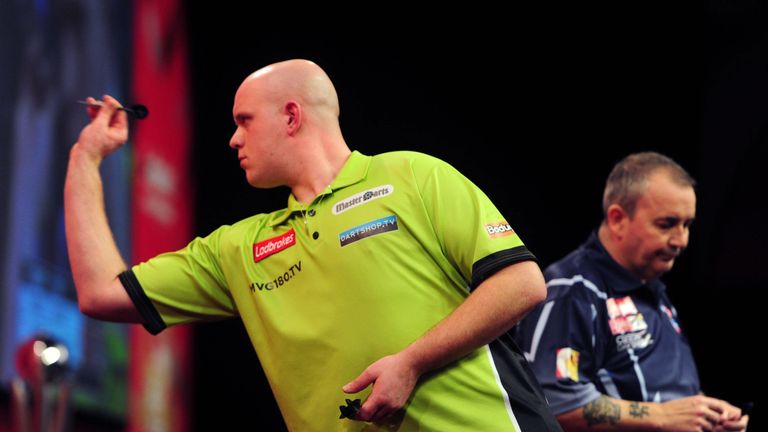 Michael van Gerwen and Phil Taylor will meet on Thursday night