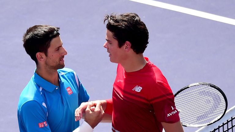 Milos Raonic was hampered by injury in the final at Indian Wells