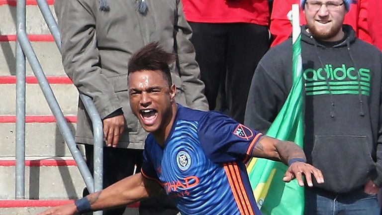 New York City FC forward Khiry Shelton scored NY City's second goal of the game