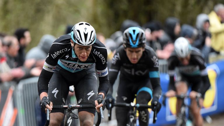 Niki Terpstra escapes in the 2015 Ghent-Wevelgem