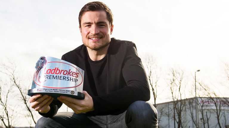 Paul Paton with his Players of the Month award