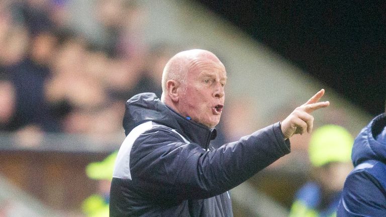 Falkirk manager Peter Houston during the Ladbrokes Scottish Championship match at the Falkirk Stadium.