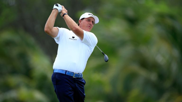 Phil Mickelson during the second round of the WGC-Cadillac Championship at Doral Blue Monster