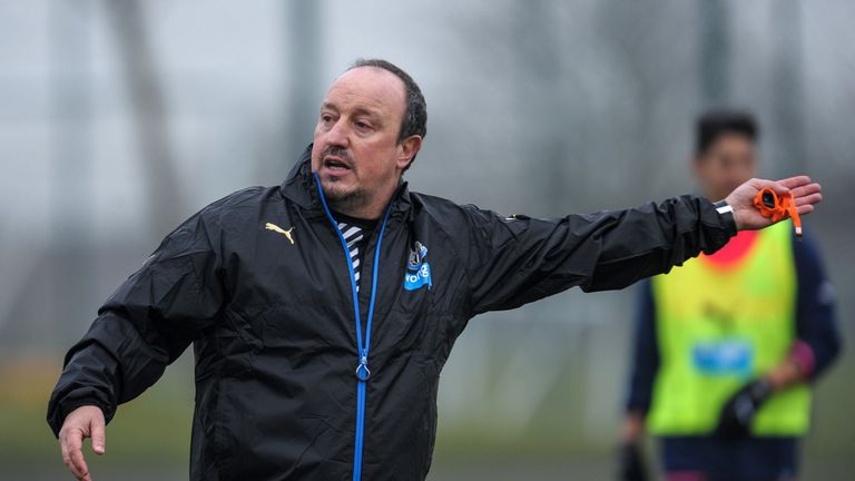 Newcastle's New Manager Rafael Benitez gestures (GETTY PREMIUM)