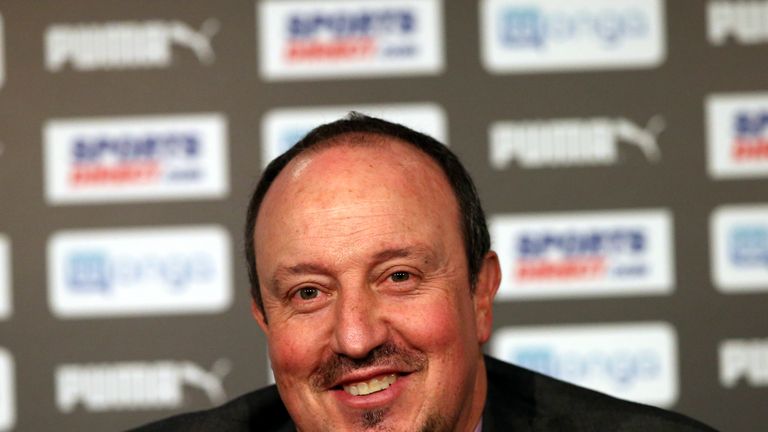 Newcastle United manager Rafael Benitez at his first press conference