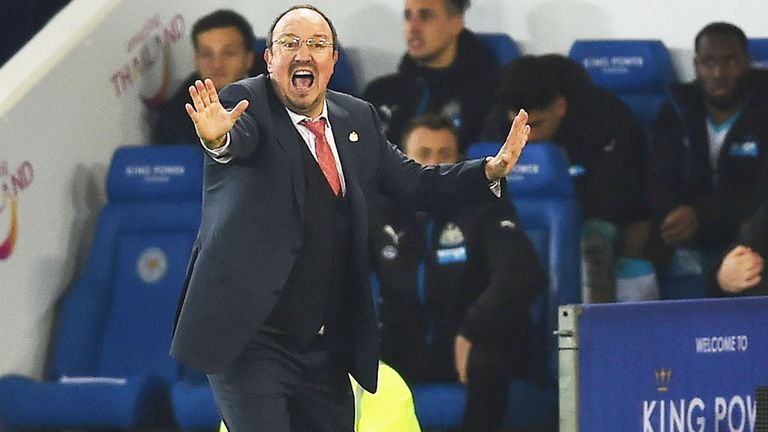 Rafael Benitez took charge of Newcastle for the first time at Leicester