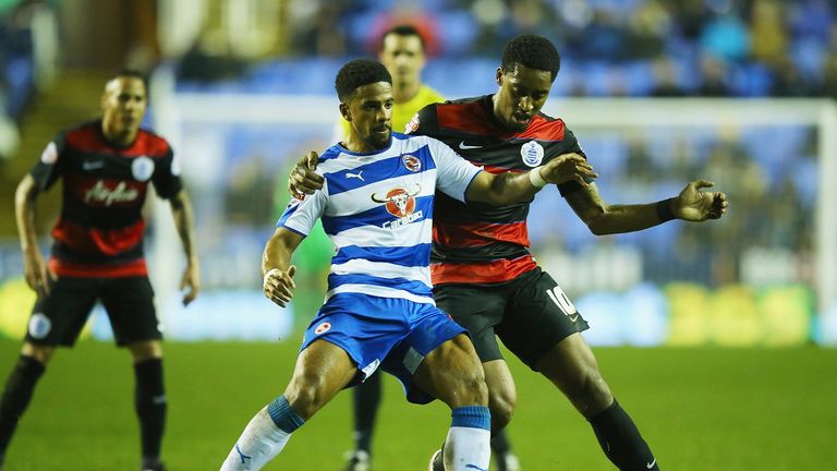 Garath McCleary (L) scored for Reading as they Royals drew 1-1 with Cardiff.