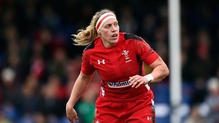 SWANSEA, WALES Wales player and former rower Rebecca Rowe in action during the RBS Six Nations Womens match between Wales and Ireland