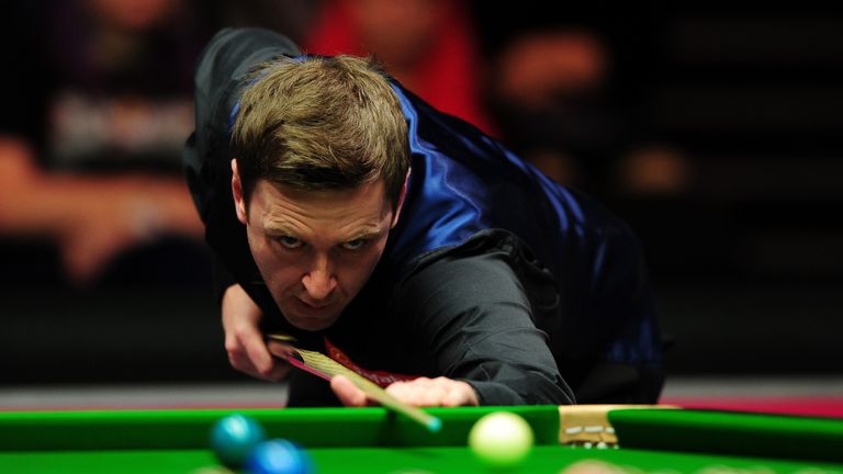 LONDON, ENGLAND - JANUARY 12:  Ricky Walden of England plays a shot during his first round match against 
