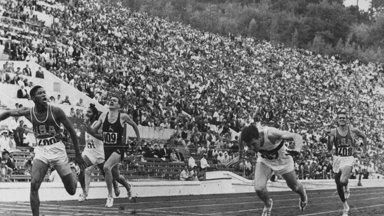 Huge crowds at the 1960 Olympic Games in Rome