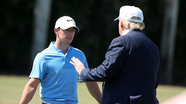 Trump visited Rory McIlroy before the start of his final round