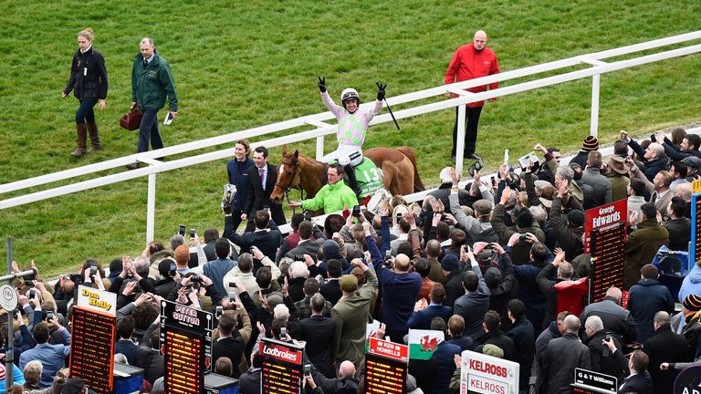 Ruby Walsh celebrates victory