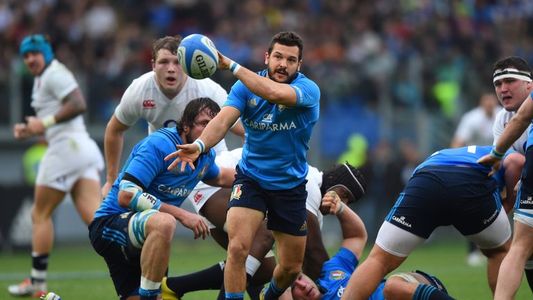 Italy scrum-half Guglielmo Palazzani