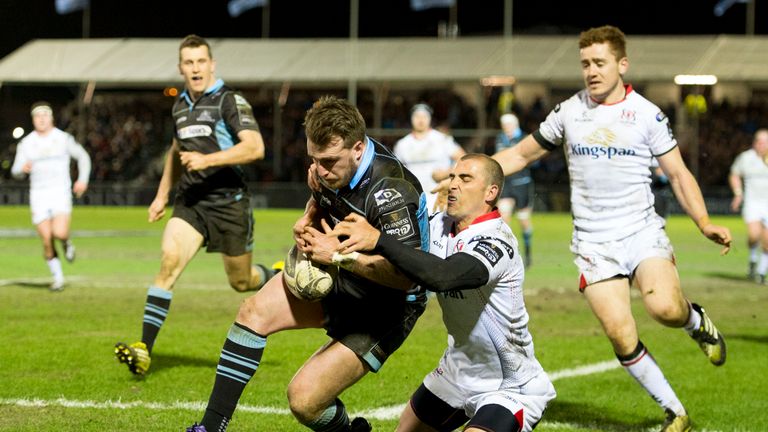 Stuart Hogg scored a try on his return to club action