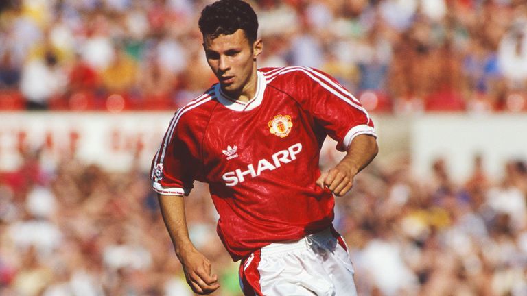 Giggs scored on his full league debut against Man City