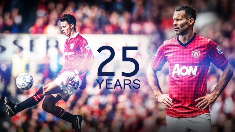 Ryan Giggs made his debut for Manchester United 25 years ago on Wednesday