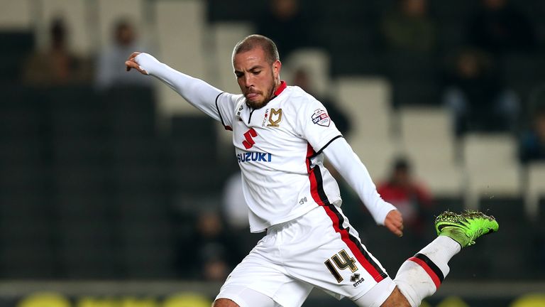 Samir Carruthers has made 37 appearances for MK Dons this term