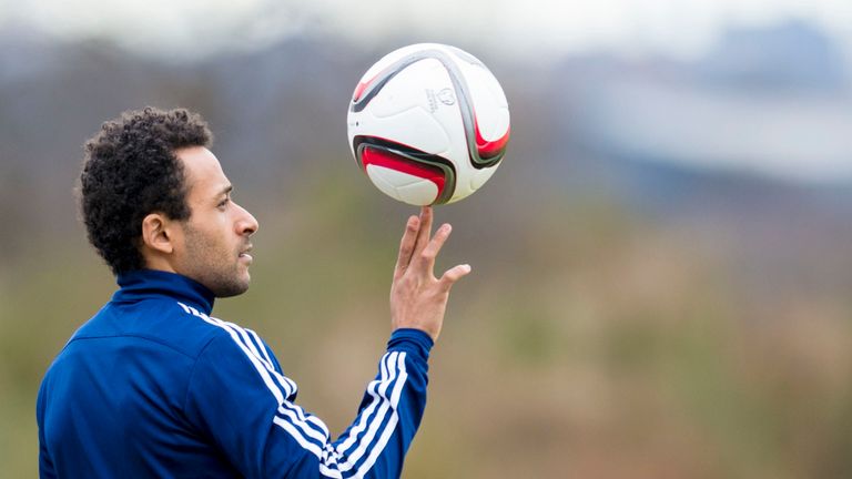 Scotland's Ikechi Anya displays his ball skills
