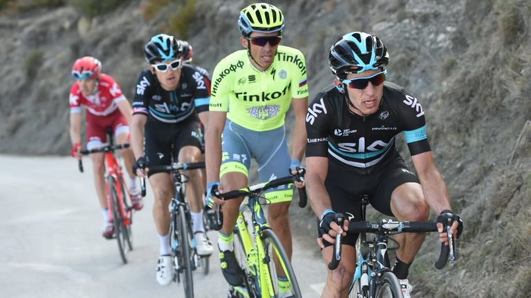 Sergio Henao, Alberto Contador, Geraint Thomas, Paris-Nice 2016, stage six