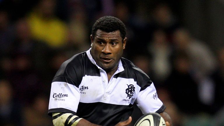 Seru Rabeni of the Barbarians runs with the ball during the Killik Cup match between the Barbarians and Australia at Twickenham, 2011