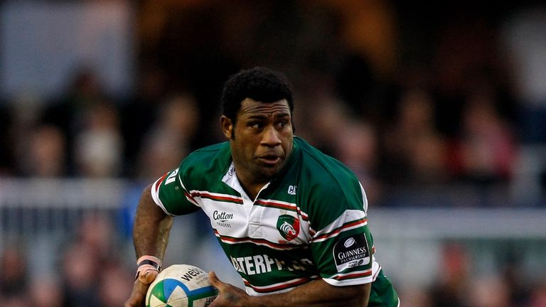 Leicester Tigers centre Seru Rabeni runs with the ball in the Heineken Cup