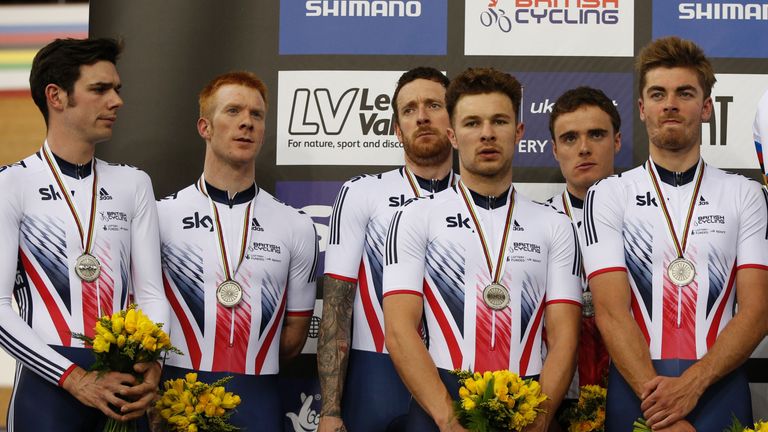 Sir Bradley Wiggins, Owain Doull, Jon Dibben, Andy Tennant, Ed Clancy, Steven Burke, World Championships