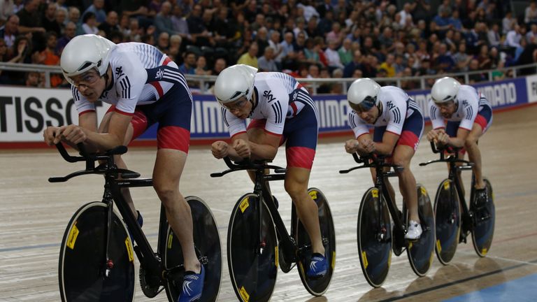 Bradley Wiggins, Jonathan Dibben, Steven Burke and Owain Doull, 2016 UCI Track Cycling World Championships, team pursuit