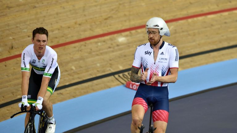 Sir Bradley Wiggins, Men's Team Pursuit final during the 2016 Track Cycling World Championships