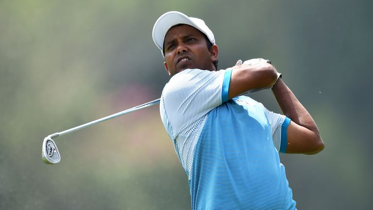 NEW DELHI, INDIA - MARCH 20:  SSP Chawrasia plays a shot during the fourth round of the Hero Indian Open at Delhi Golf Club on March 20, 2016 in New Delhi