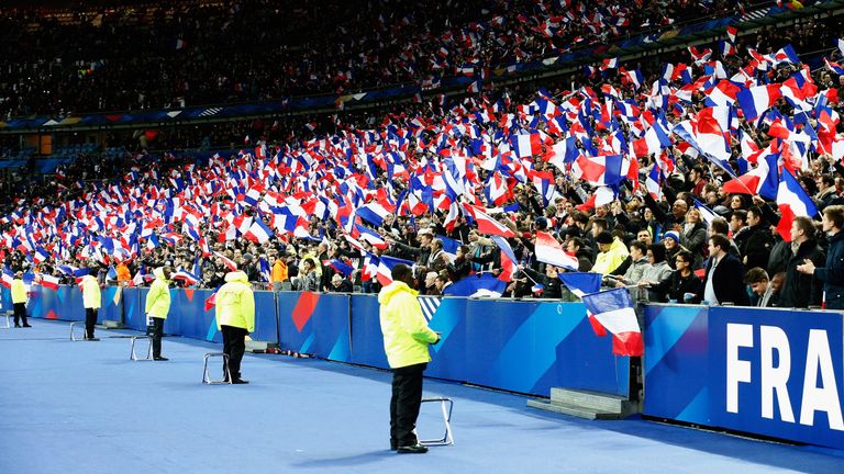 Security was tight during the international friendly between France and Russia in Paris