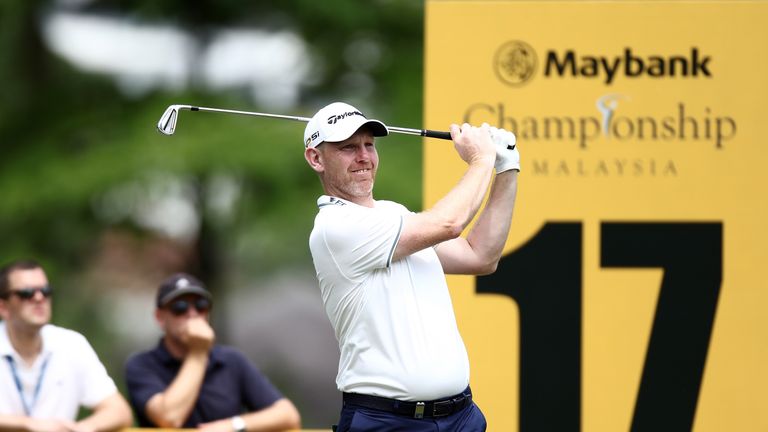 Stephen Gallacher in action during the Third Round of the Maybank Championship Malaysia at Royal Selangor Golf Club