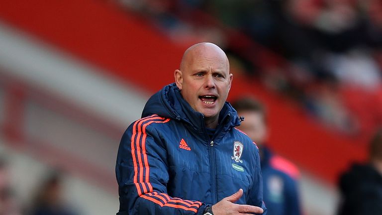 Steve Agnew took Middlesbrough's team at Charlton in Karanka's absence