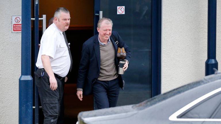Newcastle United manager Steve McClaren leaves a training session at Darsley Park, Newcastle.