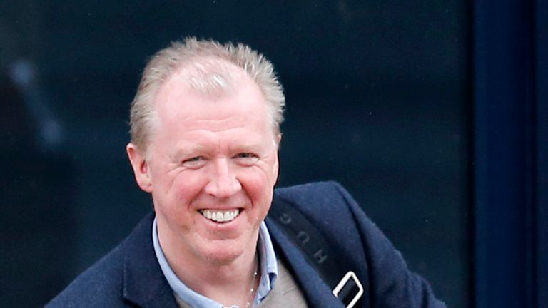Newcastle United manager Steve McClaren leaves a training session at Darsley Park, Newcastle.