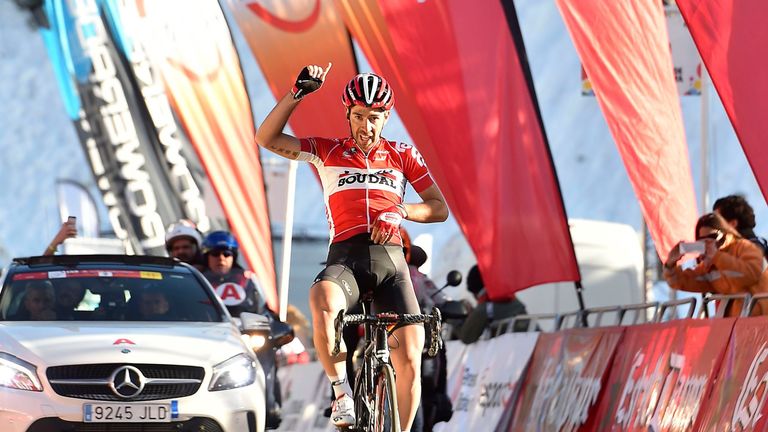Thomas De Gendt celebrates stage four victory