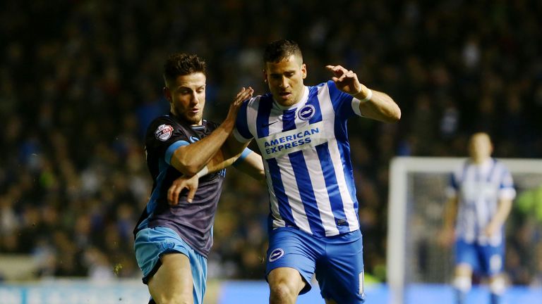 Tomer Hemed tries to get away from Sam Hutchinson 