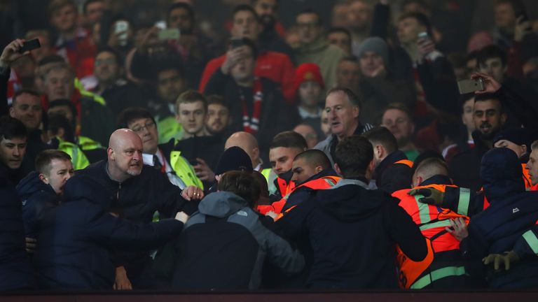 Violence at Old Trafford
