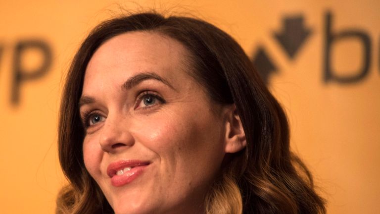 Victoria Pendleton during the press conference at the Royal Horseguards Hotel, London