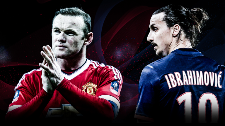 Wayne Rooney and Zlatan Ibrahimovic