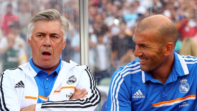 Zinedine Zidane worked as Carlo Ancelotti's assistant during his time in charge