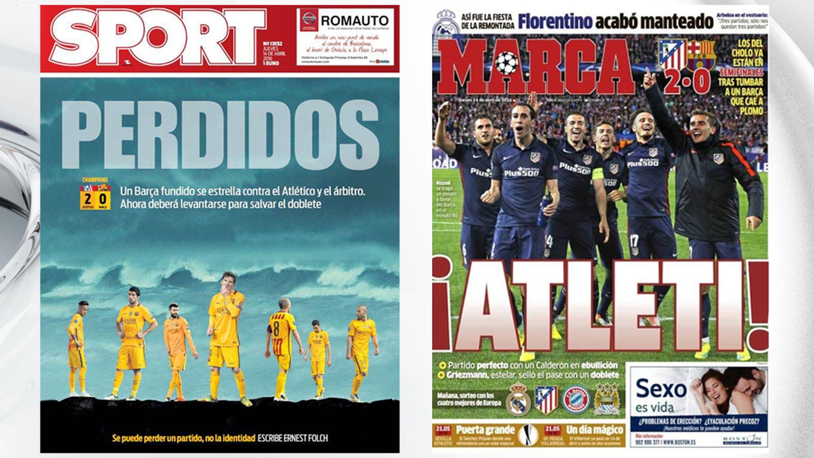 How Spanish Newspapers Reacted To Barcelona's Defeat By Atletico Madrid ...